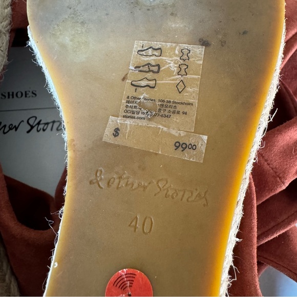 & Other Stories sandals espadrilles Sz 9,5US - Picture 8 of 13